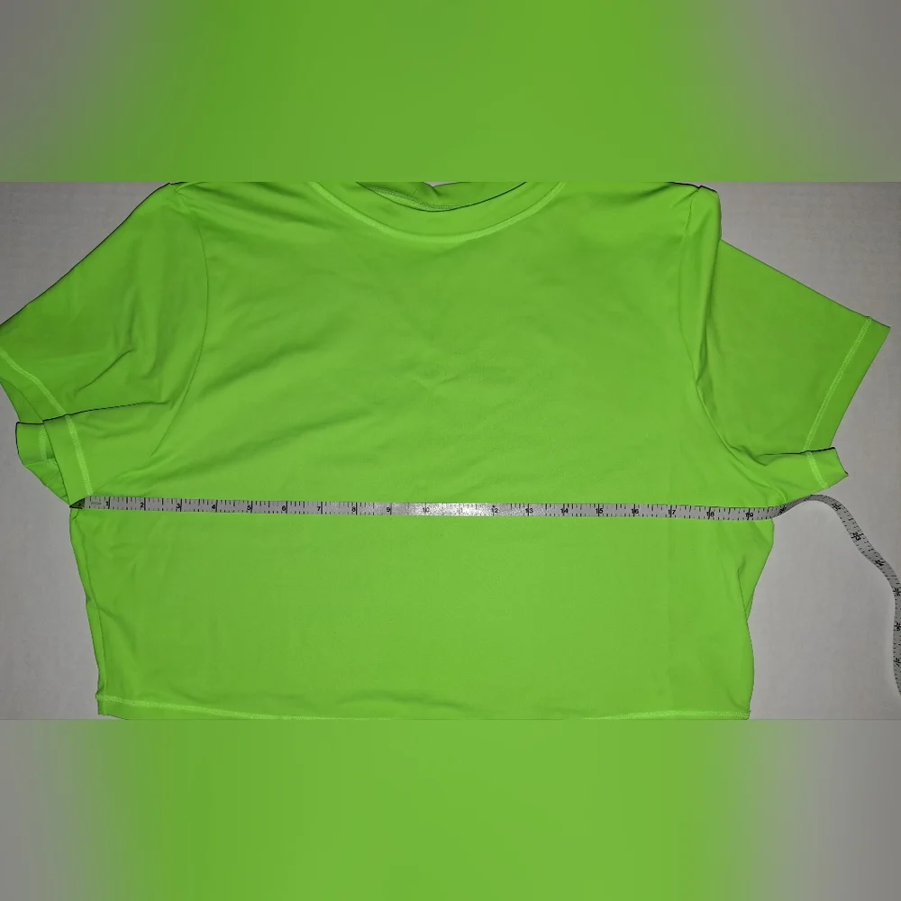 ❤️NWT SKIMS 2 Piece Swim T Shirt Top Dippy tie String Bikini Set NEON GREEN 3X